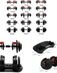 Set de 2 haltères ajustables (5 à 52,5 lb)