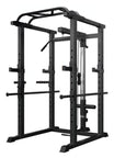 Premium Power Cage Bundle including Power Cage + Olympic Barbell + Cast Iron Weight Plates Kit 2X45 Lbs , 2X25 Lbs , 2X10 Lbs