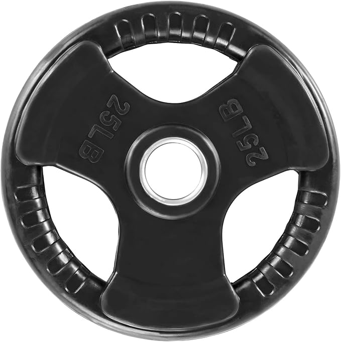 Premium Rubber Weight Plates Bundle Kit 2X45 Lbs , 2X25 Lbs , 2X10 Lbs