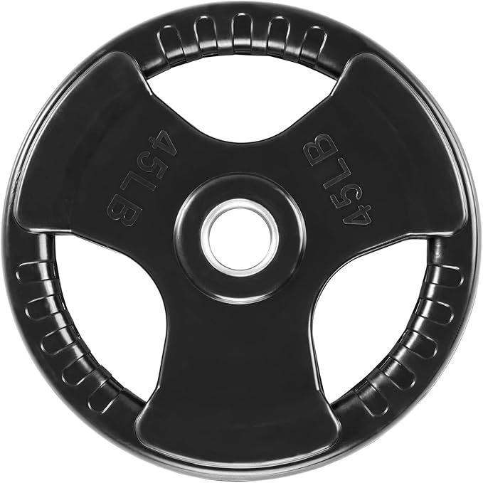Premium Rubber Weight Plates Bundle Kit 2X45 Lbs , 2X25 Lbs , 2X10 Lbs